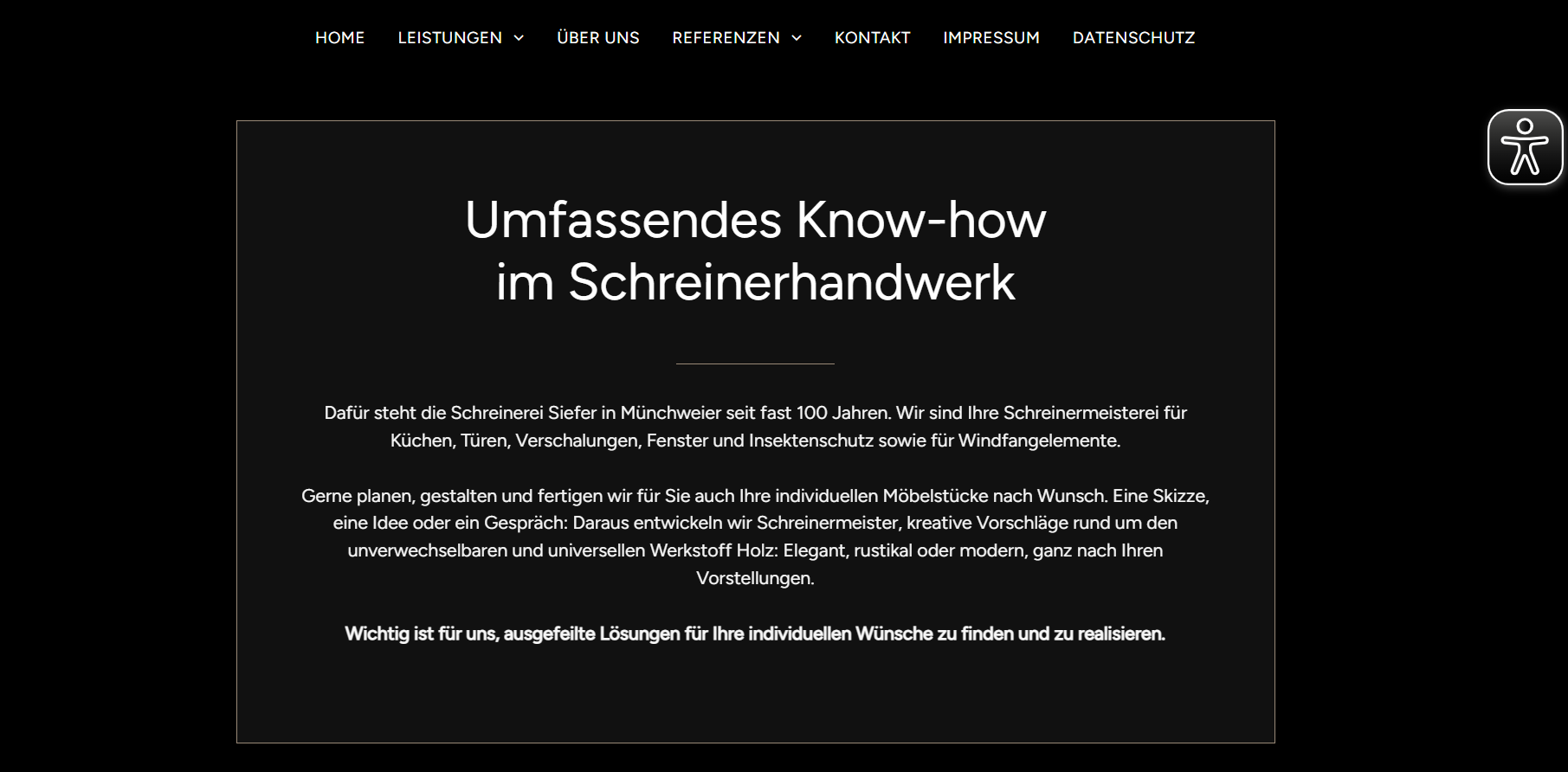 Schreinerei Siefer Know-how
